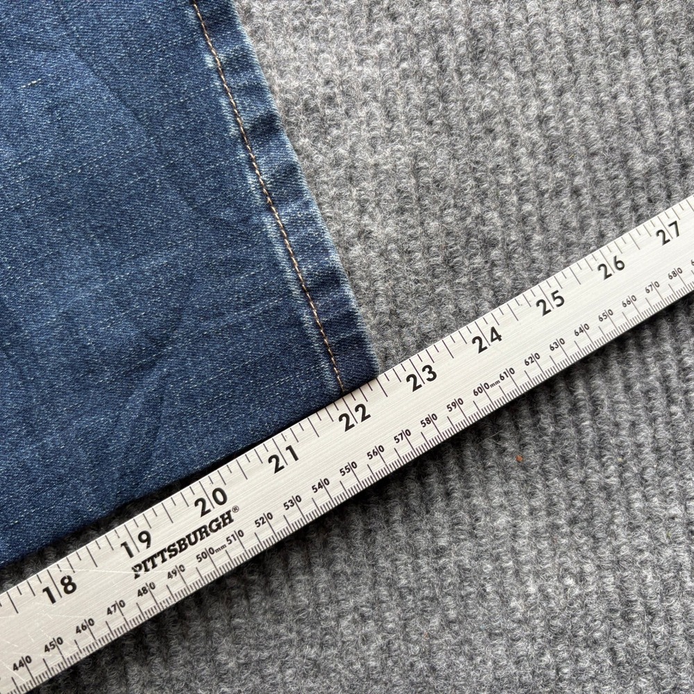 Lee Womens Size 10 Dark Wash Stretch Capri Jeans Straight Leg Side Slit - Picture 5 of 7